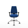 PIQUERAS Y CRESPO Silla de oficina Elche Azul con Brazos 1D