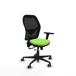 PIQUERAS Y CRESPO Silla de oficina Jorquera con mecanismo Sincro/Traslack Pistacho y Negro