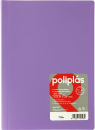 GRAFOPLAS Carpeta con fundas soldadas opacas lavanda Poliplas