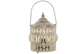 DKD Home Decor Farola Arabe Blanco Dorado 11.5 x 15.5 x 11.5 cm (6 Unidades)