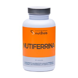 Nutilab Nutiferrina 60 cápsulas Complemento Alimenticio con Lactoferrina, N-acetil-L-cisteína, Minerales y Vitaminas