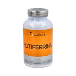 NUTILAB Nutiferrina 60 Cápsulas Complemento Alimenticio con Lactoferrina, N-acetil-L-cisteína, Minerales y Vitaminas