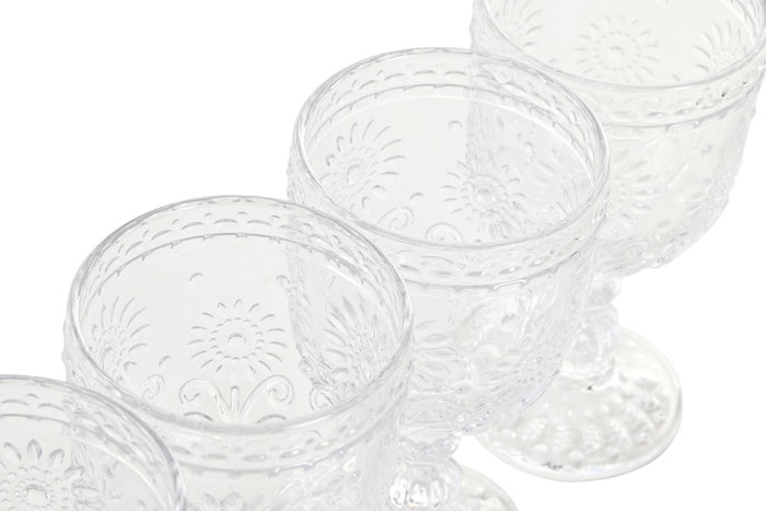 DKD Home Decor Set de 6 Copas de Cristal Margaritas 270ml DKD Home Decor Set de 6 Copas de Cristal Margaritas 270ml