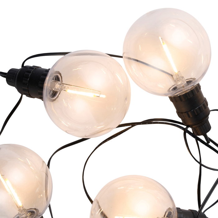 Day Guirnalda 10 LEDs Luz Cálida Con Temporizador IP44 para Exteriores 7.5m