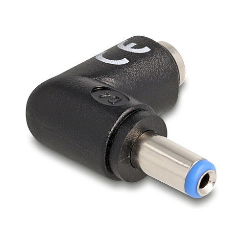 DeLOCK Adaptador de CC 5,5 x 2,1 mm macho a 5,5 x 2,1 mm hembra angular