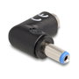 DeLOCK Adaptador de CC 5,5 x 2,1 mm macho a 5,5 x 2,1 mm hembra angular