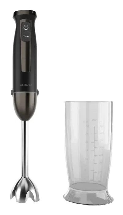 Aiwa Kenkiri 1500 Batidora de mano con 40 velocidades y vaso de 800ml, Negro Aiwa Kenkiri 1500 Batidora de mano con 40 velocidades y vaso de 800ml, Negro
