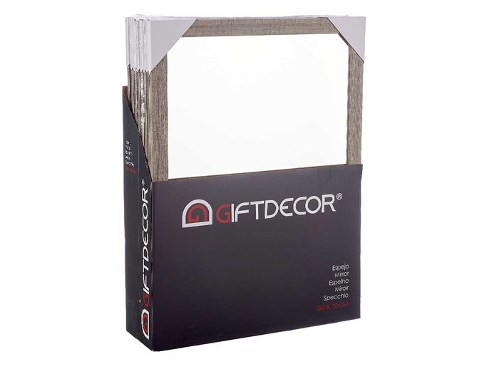 Giftdecor Espejo Gris 50 x 70 cm (Set de 8)