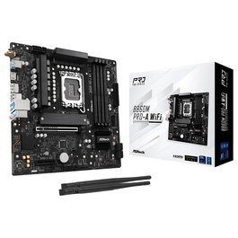 ASRock B860M Pro-A WiFi, Placa Base Micro ATX Intel B860, Socket LGA 1851, WiFi 6E, Bluetooth 5.3, 2.5Gb Ethernet, DDR5 256GB, PCIe 5.0, DisplayPort 1.4, USB 3.2 Gen 2x2 Tipo-C