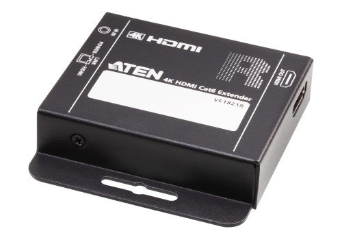 Aten Distribuidor / Splitter HDMI 4K sobre CAT 6 de 4 Puertos VS1824KIT-AT-G, Kit con 4 Receptores, Salida HDMI Local y POC