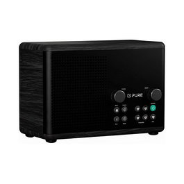 PURE Classic H4i Radio Digital Internet, DAB+, FM, Bluetooth 5.3, Alarma, Altavoz, Pantalla 2.4", Mando Incluido, Negro