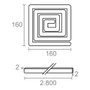 Edm Burlete para fregadero 2800 x 2 mm, gris, blister