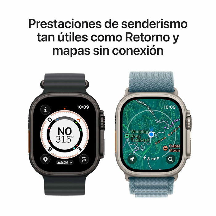 Apple Watch Ultra 3 GPS + Cellular 49mm Caja de Titanio Negro con Correa Loop Alpine Negra M