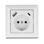 DeLOCK Enchufe de pared con 2 puertos USB (1x USB-A + 1x USB-C PD 3.0 18W) Blanco