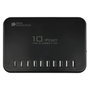 GoodConnections Estación de Carga USB de Sobremesa 120W 10 Puertos USB-A 5V 2.4A Negra con Cable 1.5m PCA-D002S