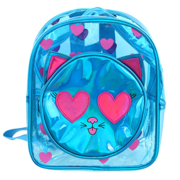 The Concept Factory Mochila Infantil Gato Transparente PVC
