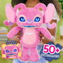 Just Play Peluche Disney Stitch Angel Many Moods, 34 cm, con Ojos LCD y Más de 50 Sonidos, Multilingüe
