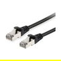 EQUIP 606110 - Cable de Red RJ45 Patch Cord Cat6A S/FTP 20m Negro, LSZH, Para 10 Gigabit Ethernet, PoE+, Conector Chapado en Oro