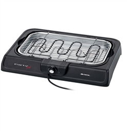 Ariete Barbacoa Eléctrica Portátil 723 con Parrilla para Carne y Verduras, Ajuste de Cocción