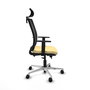 PIQUERAS Y CRESPO Silla de oficina Haches con mecanismo Sincro/Traslack, Crema y Negro