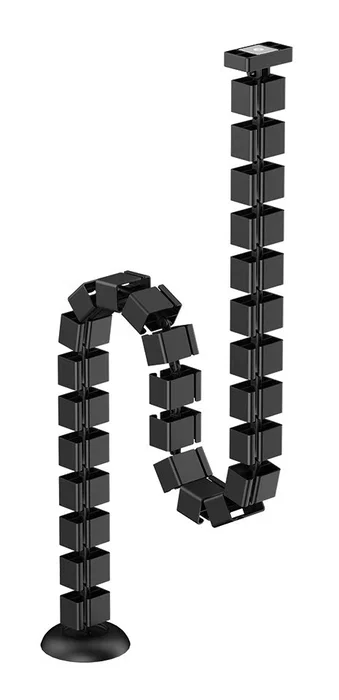 Neomounts ADS06-132BL Organizador de Cables para Escritorio, Guía con 27 Segmentos Flexibles y Fijación Magnética, Color Negro