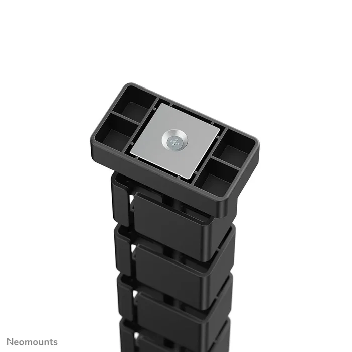 Neomounts ADS06-132BL Organizador de Cables para Escritorio, Guía con 27 Segmentos Flexibles y Fijación Magnética, Color Negro