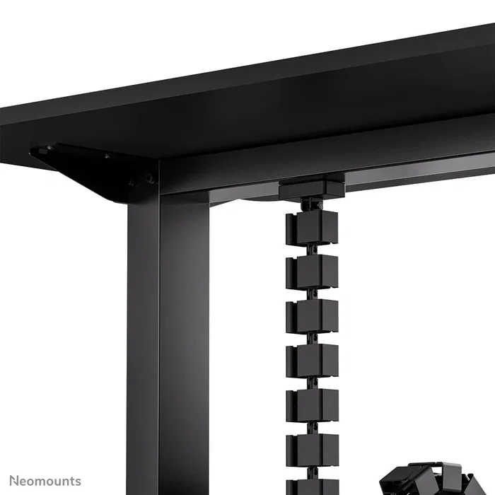 Neomounts ADS06-132BL Organizador de Cables para Escritorio, Guía con 27 Segmentos Flexibles y Fijación Magnética, Color Negro