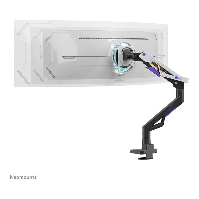Newstar DS70-256BL1 Brazo de monitor gaming Neomounts ACE 61-145 cm (24-57 pulgadas) - Soporte de escritorio con resorte de gas, giro 180 grados, VESA 200x200, 30 kg, Negro