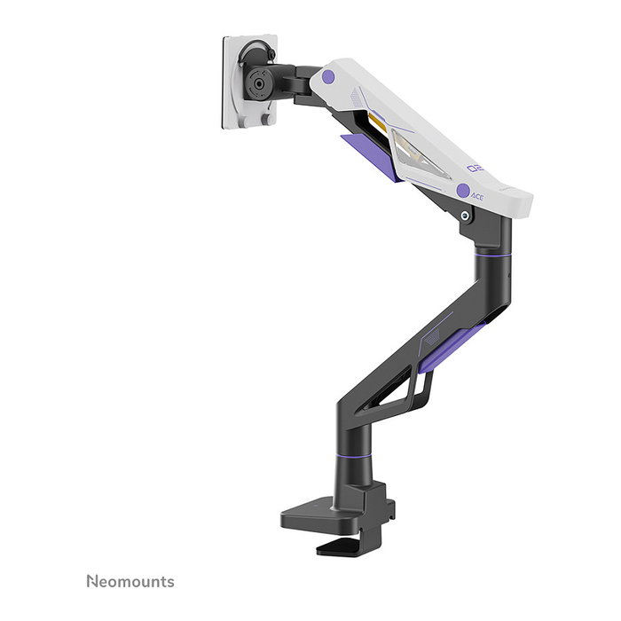Newstar DS70-256BL1 Brazo de monitor gaming Neomounts ACE 61-145 cm (24-57 pulgadas) - Soporte de escritorio con resorte de gas, giro 180 grados, VESA 200x200, 30 kg, Negro