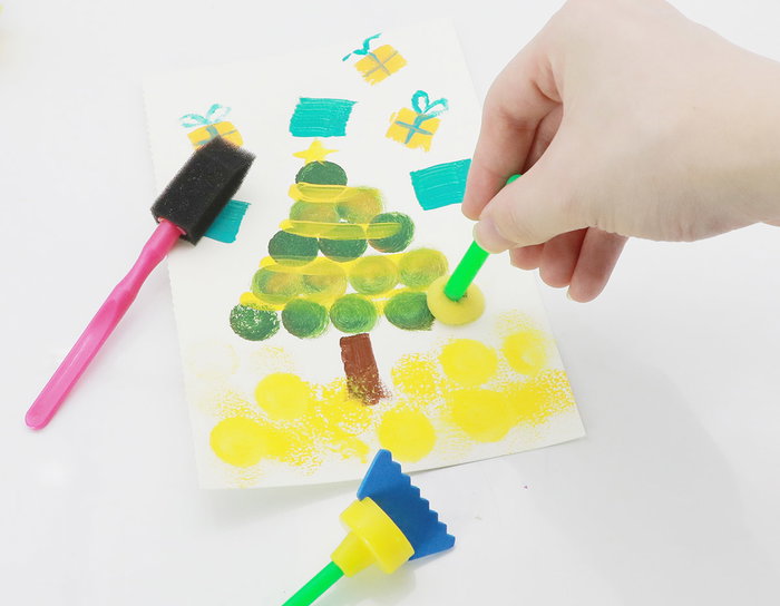 Innspiro Kit de pintura para niños con rodillos, pinceles y formas de espuma Innspiro Kit de pintura para niños con rodillos, pinceles y formas de espuma
