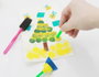 Innspiro Kit de pintura para niños con rodillos, pinceles y formas de espuma
