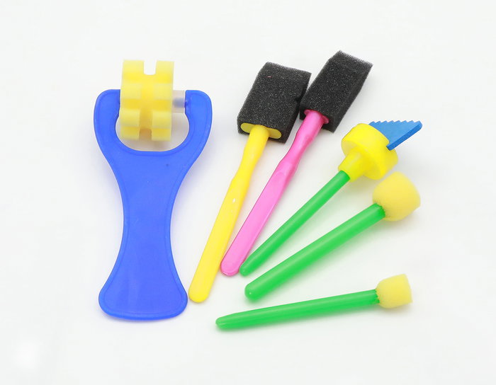 Innspiro Kit de pintura para niños con rodillos, pinceles y formas de espuma Innspiro Kit de pintura para niños con rodillos, pinceles y formas de espuma