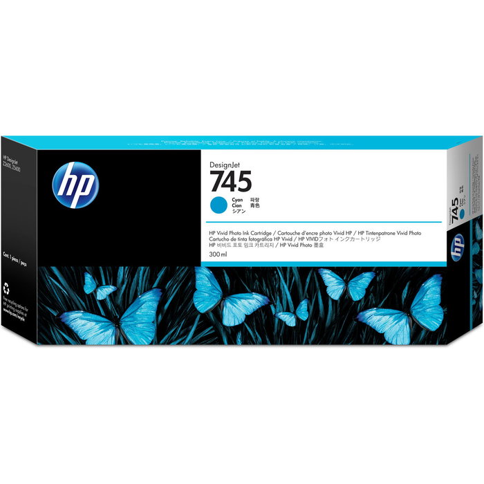 HP DesignJet 745 Cartucho de Tinta Cian 300 ml F9K03A