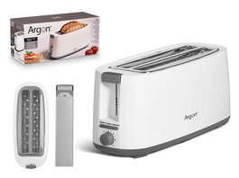 Argon Tostadora Doble Larga Blanco Mate 1400W 38x17x14 cm (Set de 4)