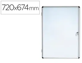 Bi-office Vitrina de Anuncios Magnética Extraplana para Interior 720x674 mm