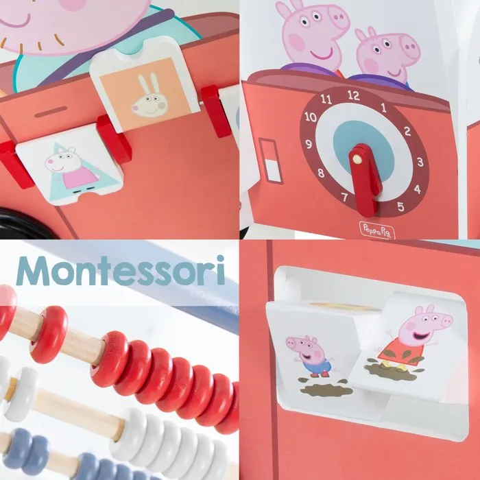 ROBA Andador Peppa Pig Multifuncional con Centro de Actividades Autobús - Coral