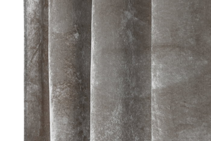 DKD Home Decor Cortina de Poliéster 140x260 con 8 Anillas, Gris Claro