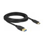 DeLOCK Cable USB SuperSpeed USB 3.2 Gen 1 de Tipo-A a USB Tipo-C 3 m Negro