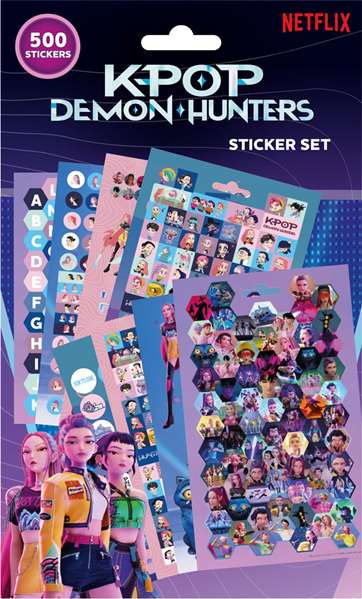 Kids Euroswan Libreta De Pegatinas 500 Piezas K-Pop Demon Hunters