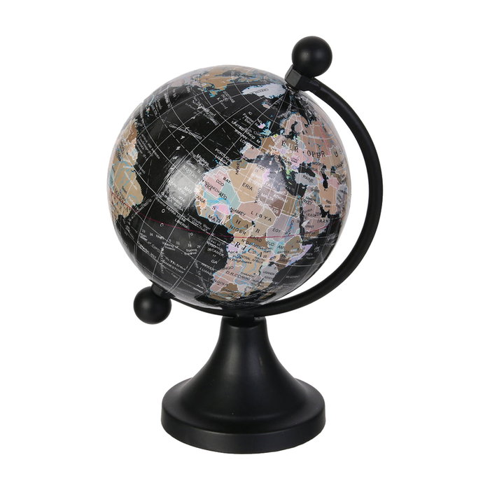 Home Deco Factory Globo Terráqueo Decorativo Colección Pour Lui 8x9x14 cm - Negro, Dorado o Cobre