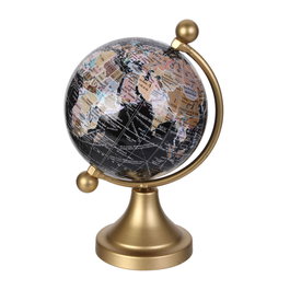 Home Deco Factory Globo Terráqueo Decorativo Colección Pour Lui 8x9x14 cm - Negro, Dorado o Cobre