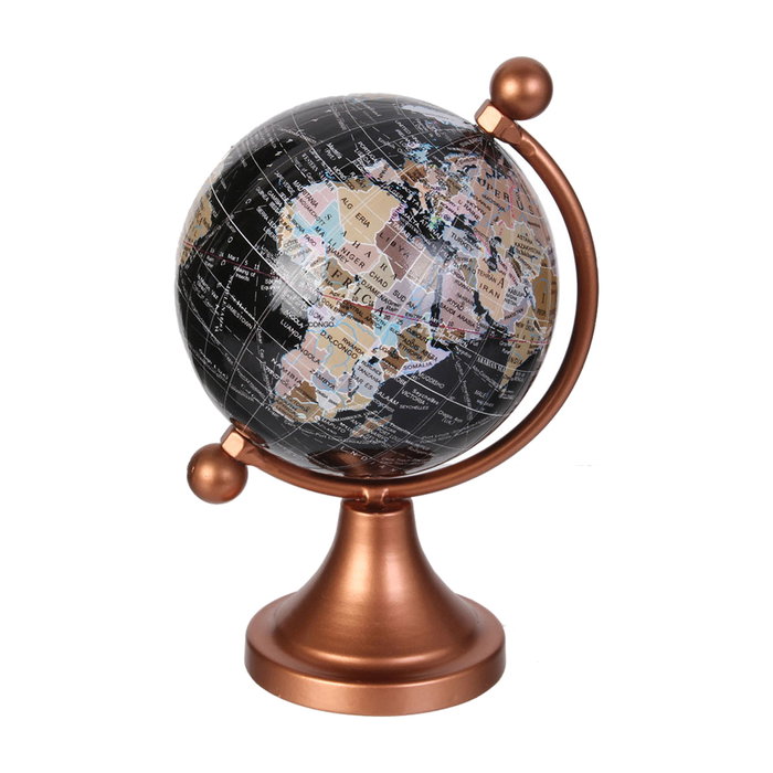 Home Deco Factory Globo Terráqueo Decorativo Colección Pour Lui 8x9x14 cm - Negro, Dorado o Cobre