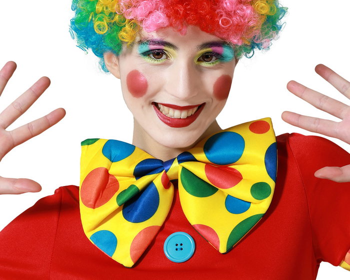 Pajarita Payaso Multicolor para Disfraz Divertido - Gran Tamaño, Colores Llamativos Pajarita Payaso Multicolor para Disfraz Divertido - Gran Tamaño, Colores Llamativos