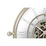 DKD Home Decor Reloj de Pared de Hierro y Espejo Champán
