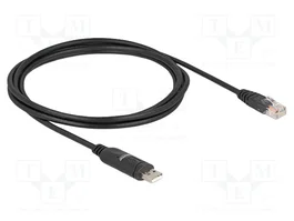 DeLOCK Adaptador USB 2.0 Tipo-A a RS-232 RJ45 1,8 m Negro