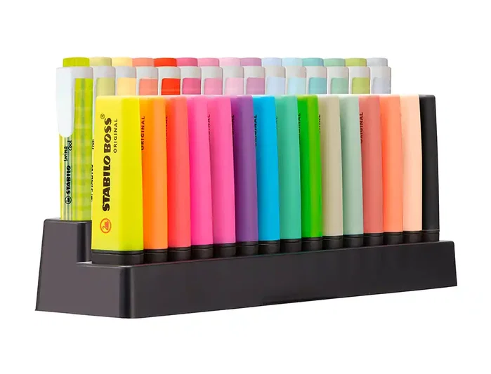 Stabilo Set de Mesa de Marcadores Fluorescentes con 15 BOSS Original y 15 Swing Cool Surtidos Stabilo Set de Mesa de Marcadores Fluorescentes con 15 BOSS Original y 15 Swing Cool Surtidos