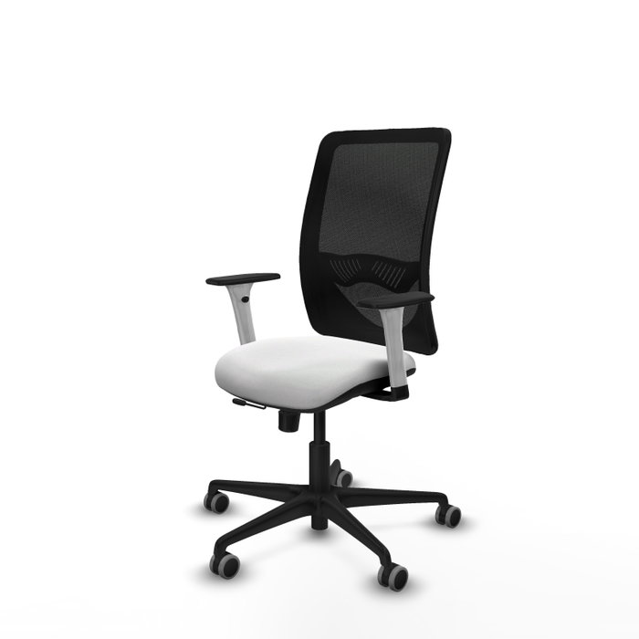PIQUERAS Y CRESPO Silla de oficina Zulema con mecanismo Sincro/Traslack, Blanco/Negro PIQUERAS Y CRESPO Silla de oficina Zulema con mecanismo Sincro/Traslack, Blanco/Negro