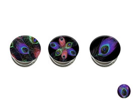 DKD Home Decor Espejo de Aluminio Colección PEACOCK Surtido de 3