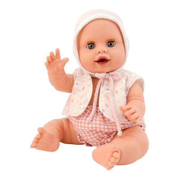 Berjuan Muñeca Baby Susu Niña Vichy Rosa de 38 cm con Voz en Español - Ref: 6010-26