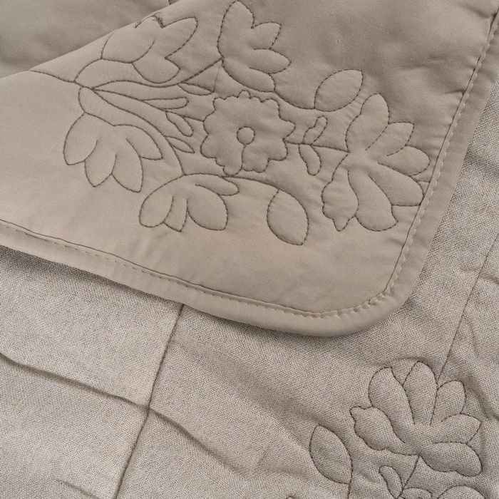 Colcha Taupe Poliester Dormitorio 240 X 260 cm